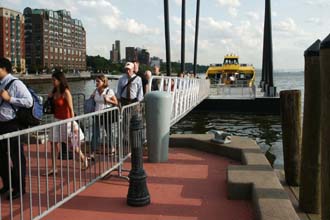 Yonkers gangway with people